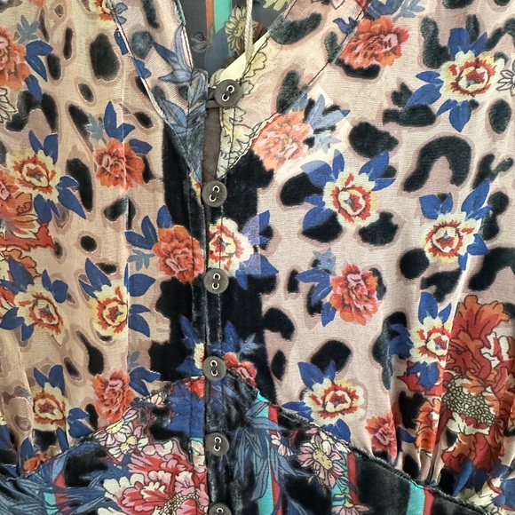 Johnny Was Plus Ontar Beesley Silk-Blend Maxi Dress Size 1X - Picture 7 of 14